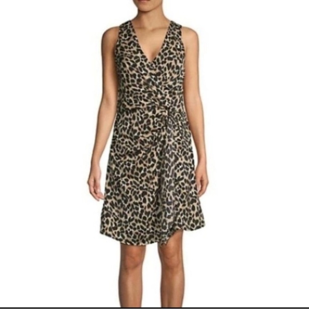 Ava‎ & Aiden Leopard Asymmetrical Fit and Flare Dress